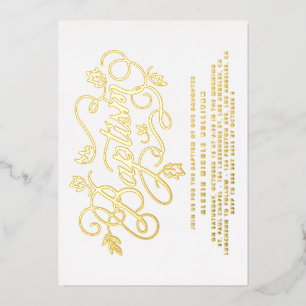 Moderne kalligrafie bladlettering doop folie uitnodiging