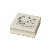 Moderne kalligrafie Bloemenbruiloft Rubberstempel (Stempel)