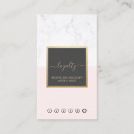 Moderne kalligrafie Blush & Gray Loyalty Verticaal Visitekaartje