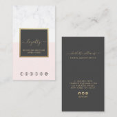 Moderne kalligrafie Blush & Gray Loyalty Verticaal Visitekaartje (Voorkant / Achterkant)