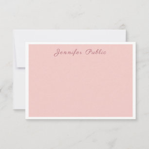 Moderne kalligrafie Blush Pink Elegant Sjabloon