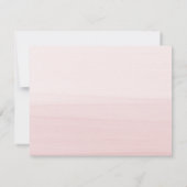 Moderne kalligrafie Blush Pink Waterverf Ombre Bedankkaart (Achterkant)