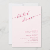 Moderne kalligrafie Blush Roze Vrijgezellenfeest Kaart (Voorkant)