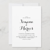 Moderne kalligrafie Boda Wedding Kaart (Voorkant)