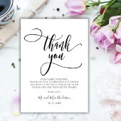 Moderne kalligrafie Boheemse Script Foto Bruiloft Bedankkaart