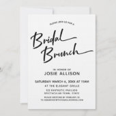 Moderne kalligrafie Bridal Brunch Striped Gold Bac Kaart (Voorkant)