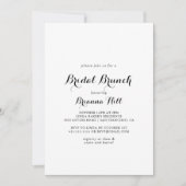 Moderne kalligrafie Bridal Brunch Vrijgezellenfees Kaart (Voorkant)