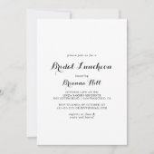 Moderne kalligrafie Bridal Luncheon Vrijgezellenfe Kaart (Voorkant)