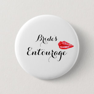 Moderne kalligrafie Brides Entourage Button
