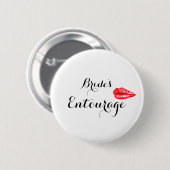 Moderne kalligrafie Brides Entourage Button (Voorkant /achterkant)