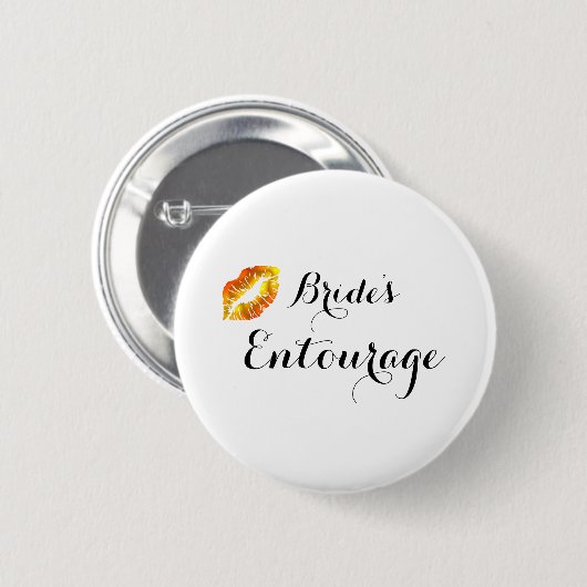 Moderne kalligrafie-brides Entourage Ronde Button 5,7 Cm (Voorkant /achterkant)