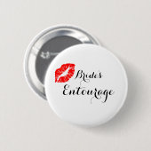 Moderne kalligrafie-brides Entourage Ronde Button 5,7 Cm (Voorkant /achterkant)