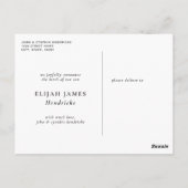 Moderne kalligrafie Briefkaart van geboorte (Achterkant)