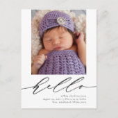 Moderne kalligrafie Briefkaart van geboorte (Voorkant)