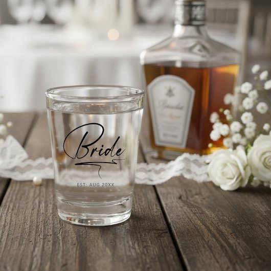 Moderne kalligrafie Bruid ID1025 Shot Glas