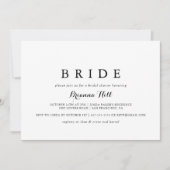 Moderne kalligrafie bruid Vrijgezellenfeest Kaart (Voorkant)