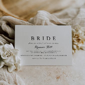 Moderne kalligrafie bruid Vrijgezellenfeest Kaart