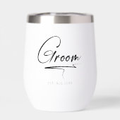 Moderne kalligrafie bruidegom zwart ID1025 (Achterkant)