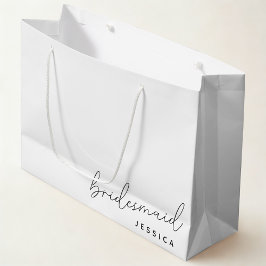 Moderne Kalligrafie Bruidsmeisje voorstel Gift Bag Groot Cadeauzakje