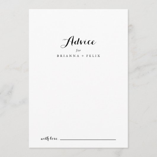 Moderne kalligrafie bruiloft advieskaart (Voorkant)