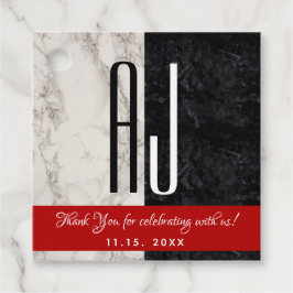 Moderne kalligrafie bruiloft bedankjes labels