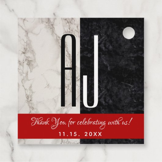 Moderne kalligrafie bruiloft bedankjes labels (Achterkant)