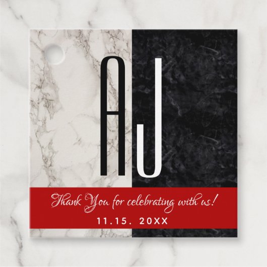 Moderne kalligrafie bruiloft bedankjes labels (Voorkant)