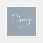 Moderne kalligrafie bruiloft Cheers Servet (Voorkant)