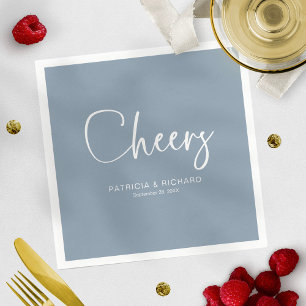 Moderne kalligrafie bruiloft Cheers  Servet