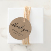 Moderne kalligrafie bruiloft dank u Kraft Bedankjes Labels (In situ)