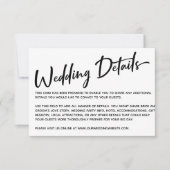 Moderne kalligrafie-bruiloft details, gouden strep RSVP kaartje (Voorkant)