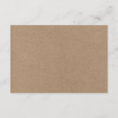 Moderne kalligrafie bruiloft details Kraft Informatiekaartje (Achterkant)