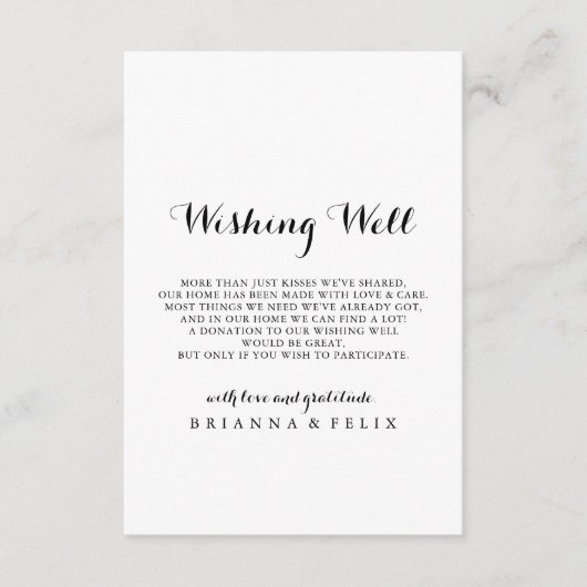 Moderne kalligrafie bruiloft die goed wenst informatiekaartje (Voorkant)