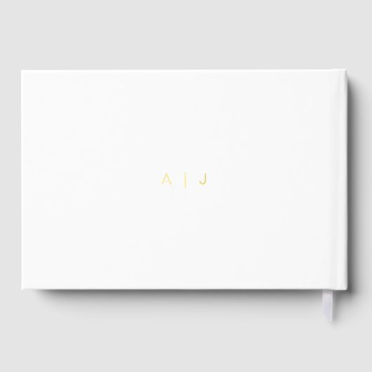 Moderne kalligrafie bruiloft foto gastenboek (Achterkant)