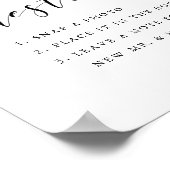 Moderne kalligrafie bruiloft foto gastenboek teken poster (Hoek)