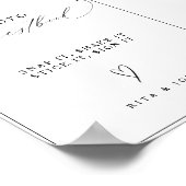 Moderne kalligrafie bruiloft foto gastenboek teken poster (Hoek)