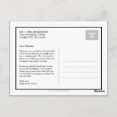 Moderne kalligrafie-bruiloft Hartelijk dank Briefkaart (Achterkant)
