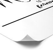 Moderne kalligrafie bruiloft In Loving Memory prin Poster (Hoek)