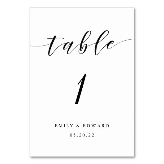 Moderne kalligrafie bruiloft kaart (Voorkant)