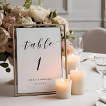 Moderne kalligrafie bruiloft kaart<br><div class="desc">Aangepast ontworpen trouwlijstnummerkaarten met een modern handcalligrafie-ontwerp.</div>