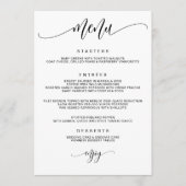 Moderne kalligrafie bruiloft menu (Voorkant)