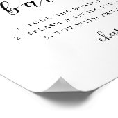 Moderne Kalligrafie Bruiloft Mimosa Bar Teken Poster (Hoek)