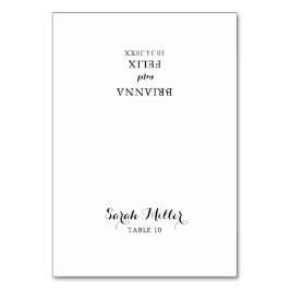 Moderne kalligrafie bruiloft plaats kaart