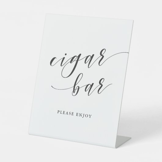 Moderne kalligrafie-bruiloft reclamebord met voetstuk (Voorkant)