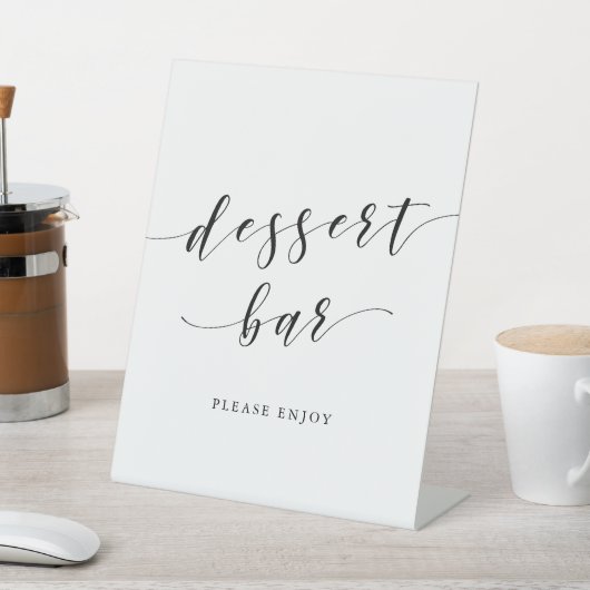 Moderne kalligrafie-bruiloft reclamebord met voetstuk (Insitu)