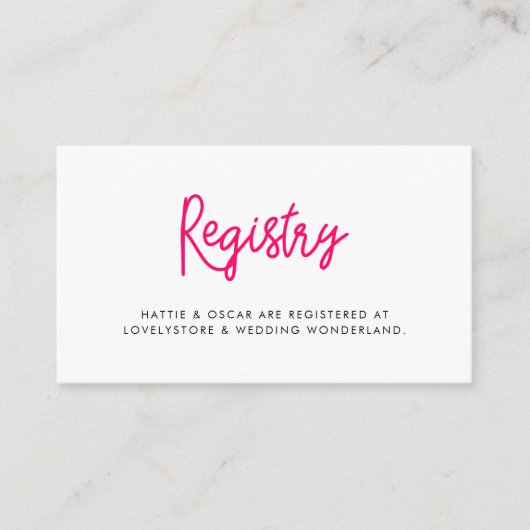 Moderne kalligrafie bruiloft register kaart (Voorkant)