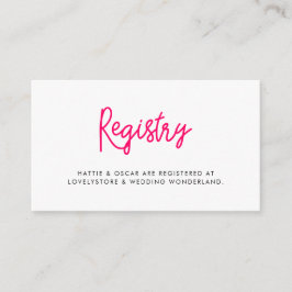 Moderne kalligrafie bruiloft register kaart