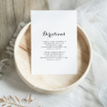 Moderne kalligrafie bruiloft routebeschrijving informatiekaartje<br><div class="desc">Deze moderne kalligrafie bruiloft routebeschrijving bijsluiter is perfect voor een rustieke bruiloft. Het eenvoudige en elegante ontwerp heeft klassieke en fancy scripttypografie in zwart-wit.</div>