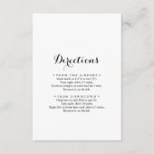 Moderne kalligrafie bruiloft routebeschrijving informatiekaartje (Voorkant)