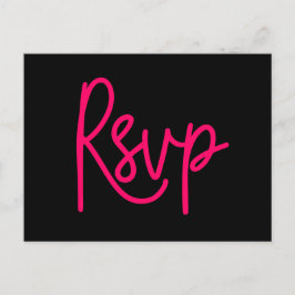 Moderne kalligrafie bruiloft RSVP Briefkaart